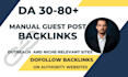 manually outreach and publish guest posts on high authority blogs