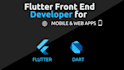 build flutter frontend UI for mobile and web apps using dart