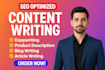 write GEO aeo and SEO optimized content for your business website