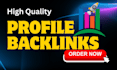 manually build 100 high da profile backlinks for fast google ranking