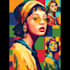 create a unique pop art style modern artwork
