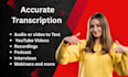 transcribe audio or do fast and accurate typing work