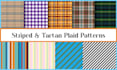 design seamless plaid, tartan, striped, gingham, checkered patterns and prints