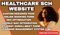 healthcare school website lms integration medical training site nursing school