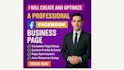 create, setup and optimize professional facebook business page