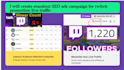 create standout SEO ads campaign for twitch promotion live traffic