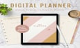 design etsy digital planner, digital planner tem hyperlinked planner, etsy SEO
