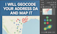 geocode your address data and map it