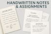 write neat handwritten assignments and notes