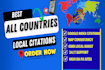 do local citations for USA, UK, canada, australia and worldwide