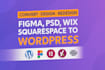 convert figma, PSD, xd, or sketch to responsive wordpress elementor pro site