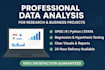 do statical data analysis in r spss stata and python