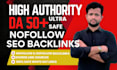 create dofollow, nofollow backlink, high authority mix sites