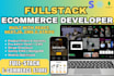 build a custom fullstack ecommerce website with admin panel