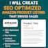 create SEO optimized listing with title and bullet points