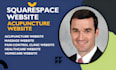build squarespace acupuncture clinic website, massage website pain control site