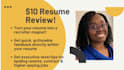 do a quick, professional review of your resume giving feedback
