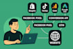setup pixel on shopify, facebook, tiktok, GTM,  custom