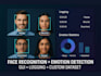 build face recognition with emotion detection, gui, logging, custom dataset