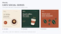 design 3 cohesive instagram posts for your cafe