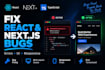 fix react nextjs javascript and typescript bugs