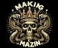 make amazing luxury skull crown snake logo
