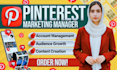 grow your pinterest with SEO pins, boards, promotion as marketing manager