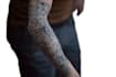 create sleeve tattoo design in geometric style