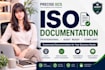 prepare iso 13485, 9001, 14001, 45001 documentation