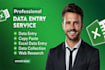 do fastest data entry, copy paste, fast typing, excel data entry
