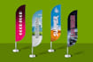 design tear drop, feather flag, retractable banner