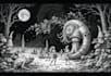 draw dark art illustration with engraving style
