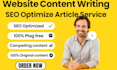 do SEO blog writing, blog post services, and article writing