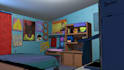 make an animated background combining 3d and 2d