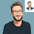 draw cartoon vector portrait with your face