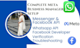 set up and manage meta business suite,whatsapp API messenger API, instagram API
