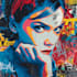 unique retro pop art portrait in your style