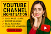 do complete youtube channel monetization requirements