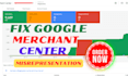 fix misrepresentation in google merchant center