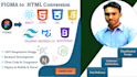 convert figma to responsive HTML,CSS,js, react website