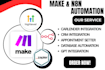 do n8n, make,com automation workflow for ghl, airtable and quickbooks