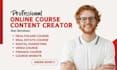online course content, curriculum, lesson plan, to offer flexible learning paths