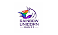 design attractive rainbow unicorn games logo