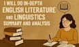 do english literature and linguistics summary analysis