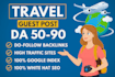 provide guest post on travel websites with da 50 plus