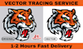 recreate, redraw, vector tracing or convert logo to vector