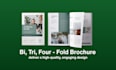 design business trifold, bifold brochure