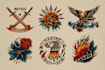 create any design in flash traditional tattoo style