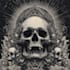create dark art illustration, horor and skull artwork