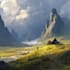 do concept art, fantasy landscapes, background scenes